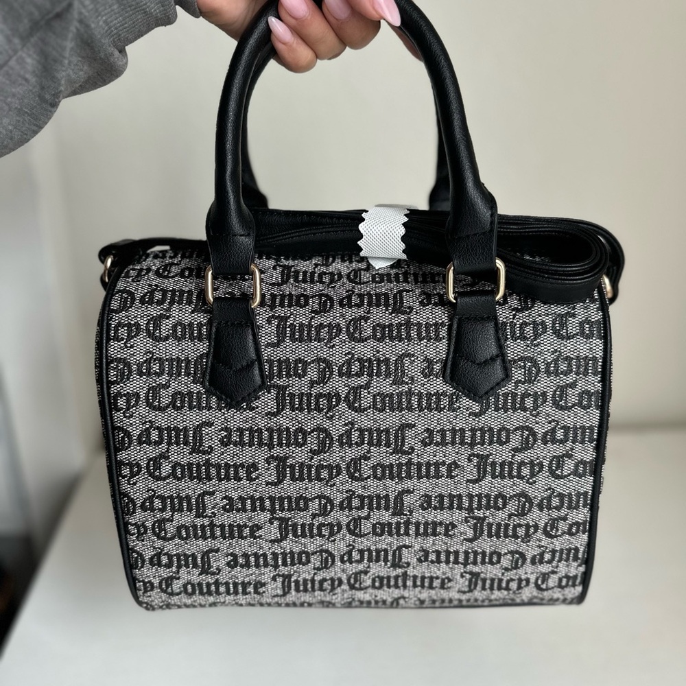 Juicy Couture Black Beige/ Liquorice Freshly Picked Satchel - Picture 3 of 4